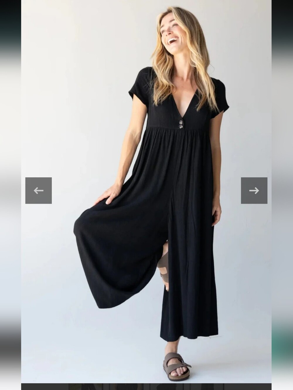 Natural Life Avery Wide-Leg Jumpsuit Tan Sz XS/small NWT - Picture 12 of 13
